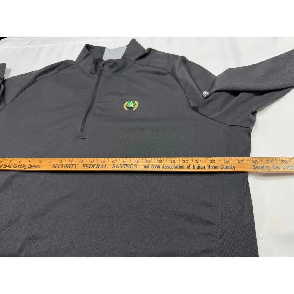 Adidas Pullover Quarter Zip Gray Long Sleeve Shirt Size 2XL Eagle Oaks Club